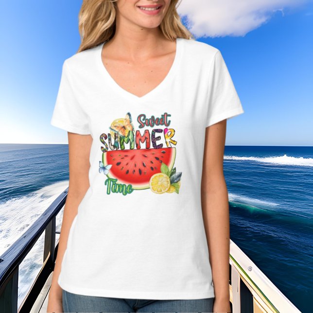 Camiseta dulce lindo verano tiempo sandía (Subido por el creador)