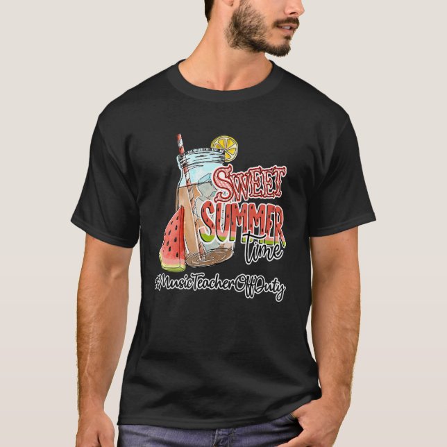 Camiseta Dulce Maestra De Música De Verano Fuera De Servici (Anverso)