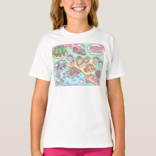 Camiseta Dulce mapa del barrio de Santa Cruz California UCS