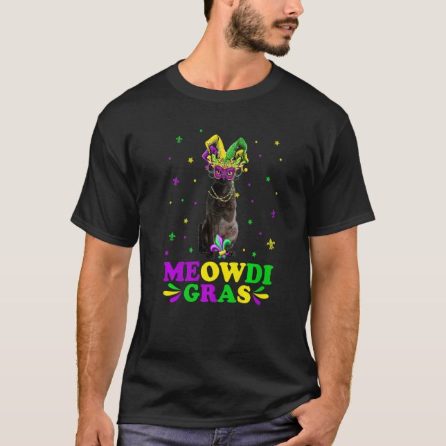 Camiseta Dulce Máscara de Carnaval de Gato Cornish Rex Meow (Anverso)
