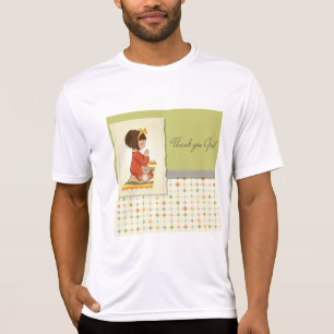 Camiseta Dulce niña orando gracias Dios