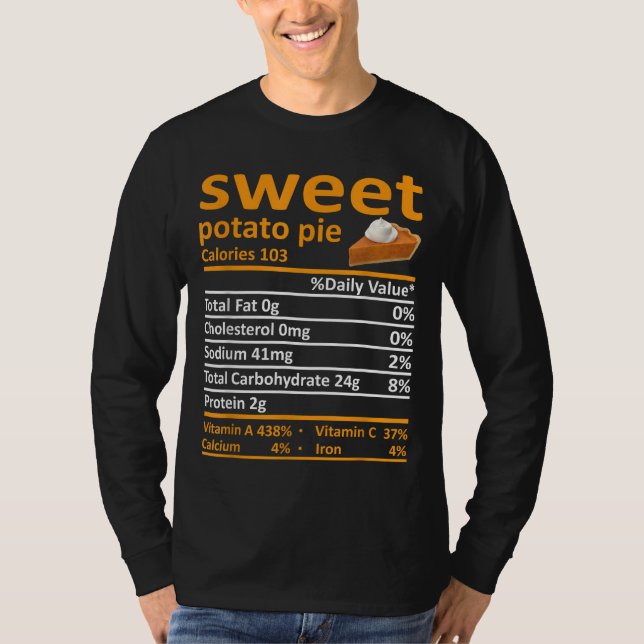 Camiseta Dulce papa pie Nutrición Alimentos Graciosa de Acc (Anverso)