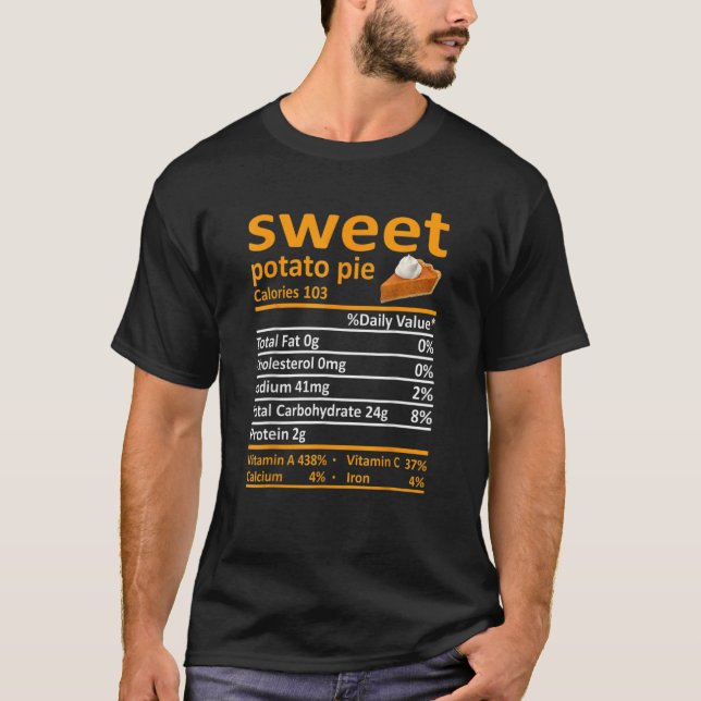 Camiseta Dulce Papa Pie Nutrición Comida de Acción de Graci (Anverso)