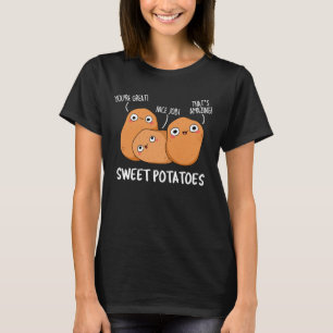 Camiseta Dulce papas Graciosa Pun de comida Oscuro BG