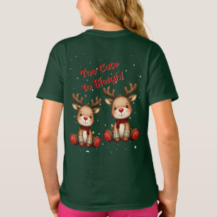 Camiseta Dulce Pareja de Reno en Nevada Navideña