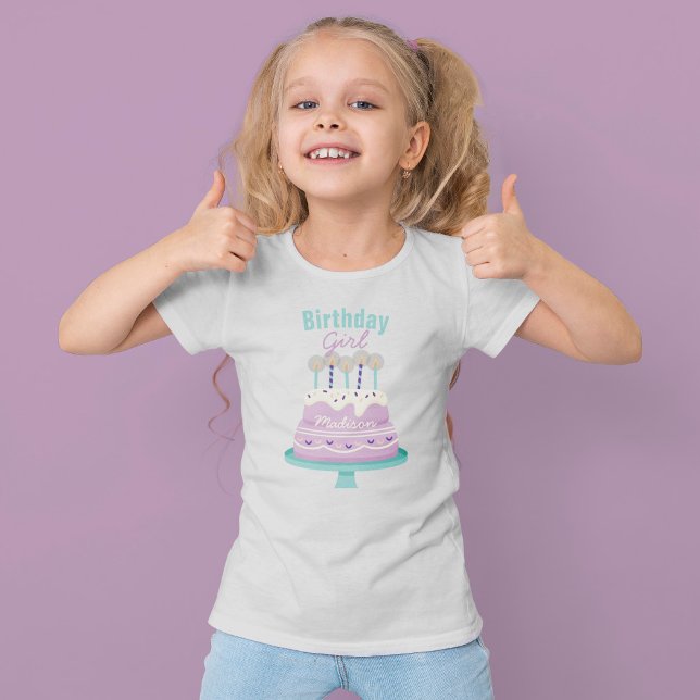 Camiseta Dulce pastel de cumpleaños "Chica de cumpleaños" p (Subido por el creador)
