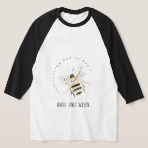 Camiseta Dulce Pastel Papá a Abeja Cumpleaños Neutral