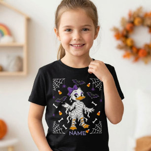 Camiseta Dulce Patito Momia Niños Halloween Nombre Person