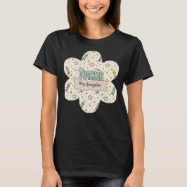 Camiseta Dulce patrón de crayón de la escuela de la maestra