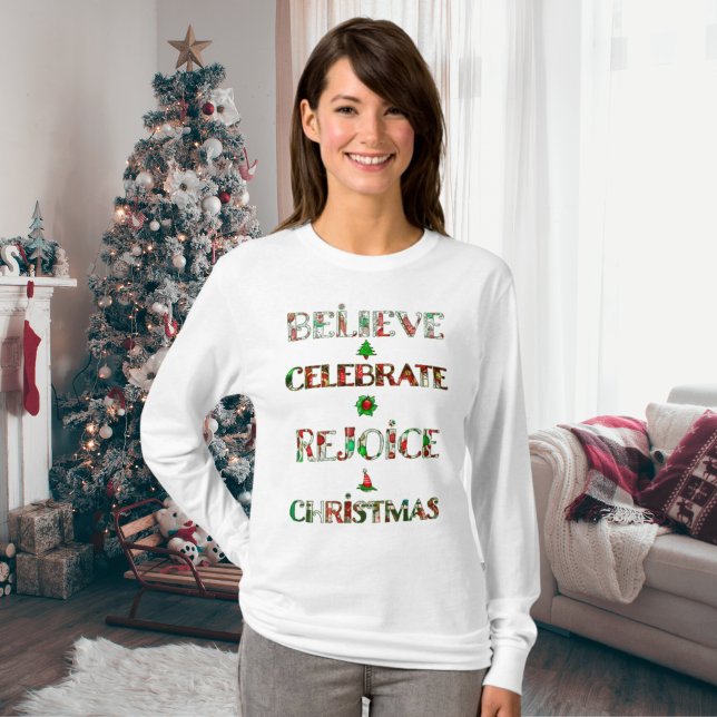 Camiseta Dulce Patrón Navideño Rojo y Verde (Subido por el creador)