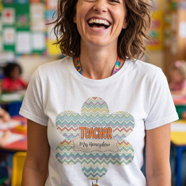 Camiseta Dulce patrón retro de profesora 