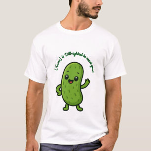 Camiseta Dulce Pepino Feliz Kawaii Caricatura - Personaliza