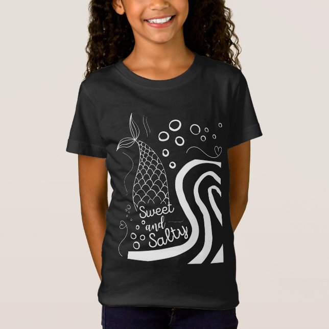 Camiseta Dulce Pequeña Sirena Cuta Cita De Sirena (Anverso)