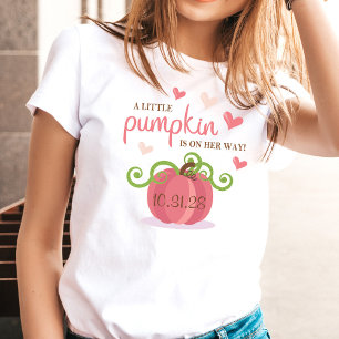 Camiseta Dulce pequeño baby shower de calabaza