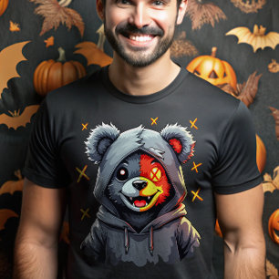 Camiseta Dulce pero espeluznante Teddy Bear de doble cara H
