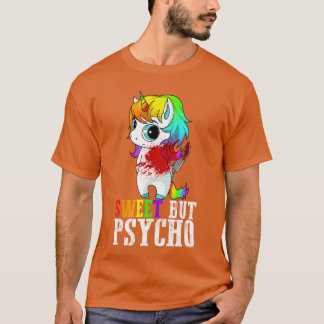 Camiseta Dulce Pero Psico Cute Humor Esposa Mamá Regalo Hor
