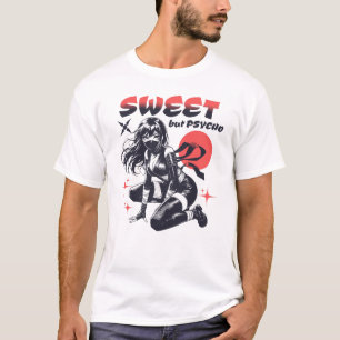 Camiseta Dulce Pero Psicoso Anime Ninja Chica