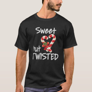 Camiseta Dulce pero retorcido Candy Cane Feliz Navidad