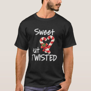 Camiseta Dulce pero retorcido Candy Cane Feliz Navidad