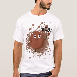 Camiseta Dulce Personaje de Dibujos Animados de Nuez que Sa