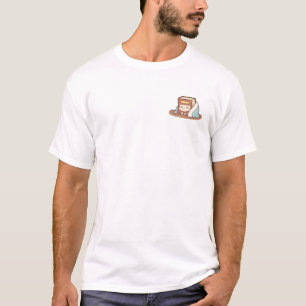 Camiseta Dulce Personaje de Libro Durmiendo Envuelto en Azu