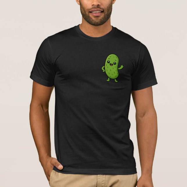 Camiseta Dulce Pickle Feliz Kawaii Cartoon - Personalizable (Anverso)