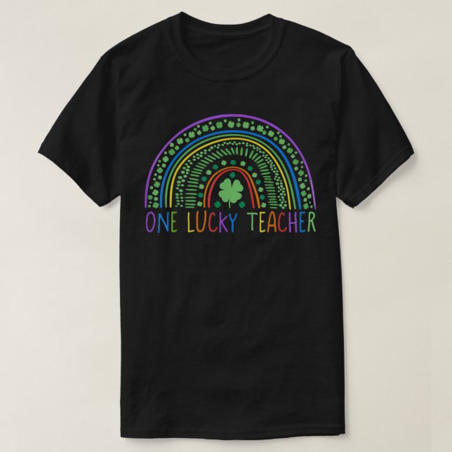 Camiseta Dulce profesor afortunado arcoiris St (Diseño del anverso)