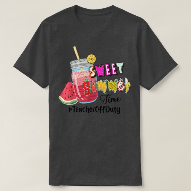 Camiseta Dulce profesor de verano fuera de servicio  (Diseño del anverso)