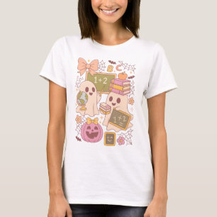 Camiseta Dulce Profesora de Halloween Fantasma Aula Escuela