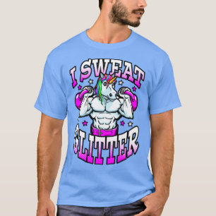 Camiseta Dulce Purpurina Unicorn Gym Workout Kettlebels Fi