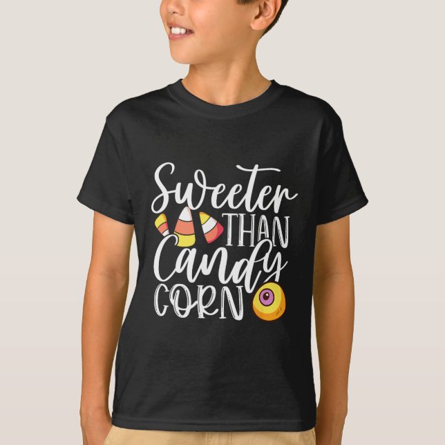 Camiseta Dulce que Candy Corn Hilarious Halloween Candy Co (Anverso)