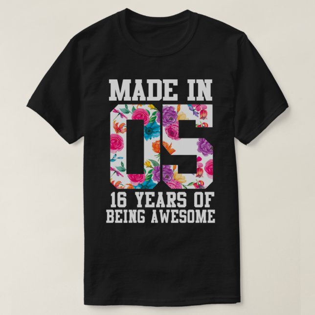 Camiseta Dulce regalo de cumpleaños para adolescentes hecho (Diseño del anverso)