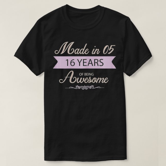 Camiseta Dulce regalo de fiesta de cumpleaños hecho en 05 1 (Diseño del anverso)