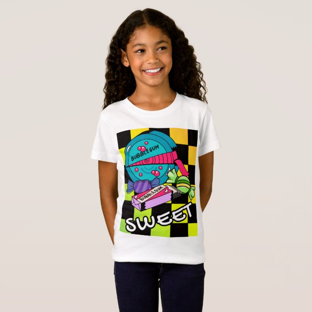 Camiseta Dulce Retro Como Caramelo (Anverso completo)