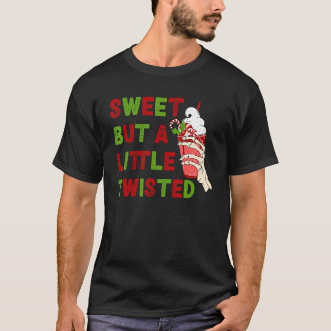 Camiseta Dulce retro pero un poco torcido Feliz Navidad I (Anverso)