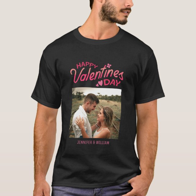 Camiseta Dulce Romance Fur Rosa Foto Día de San Valentín (Anverso)