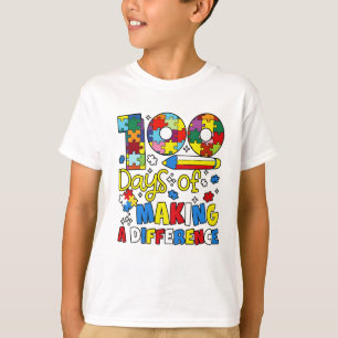 Camiseta Dulce rompecabezas de 100 días haciendo una difere