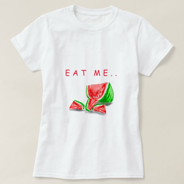 Camiseta Dulce sandía T-Shirt Funny - Texto Personalizado (Diseño del anverso)