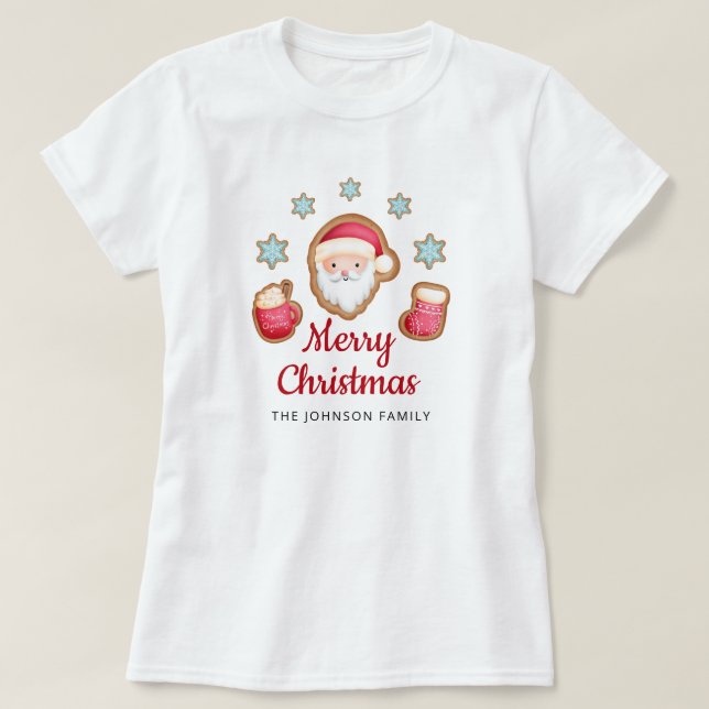Camiseta Dulce Santa Feliz Navidad (Diseño del anverso)