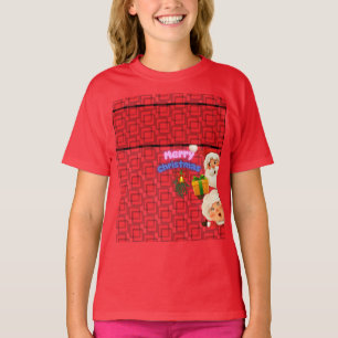Camiseta Dulce Santa y Sra. Claus Feliz Navidad Saludo