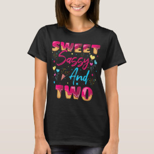 Camiseta Dulce Sassy Y Dos Duendes De Segundo Cumpleaños Do