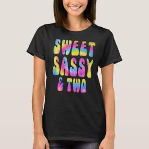 Camiseta Dulce Sassy Y Dos Pañuelos De Cumpleaños Dos Años 