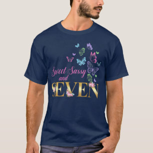 Camiseta Dulce Sassy Y Siete Cumpleaños Para Los Chicas Sép