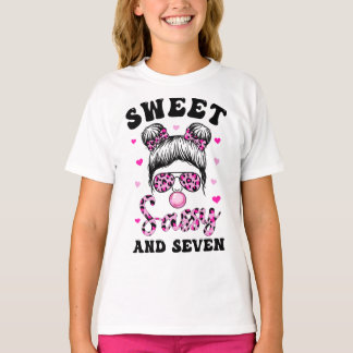 Camiseta Dulce Sassy Y Siete Gafas De Sol De Leopardo De Bu