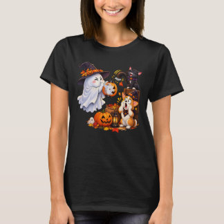 Camiseta Dulce sorpresa de gato fantasma con linterna de ca
