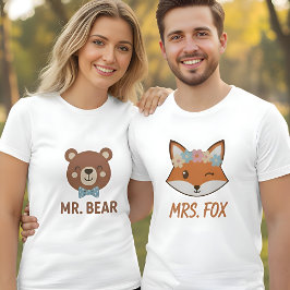 Camiseta Dulce Sra. Fox para mujeres y parejas a juego
