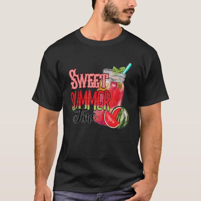 Camiseta Dulce Temporada de Verano Hombres Hombres de la sa (Anverso)