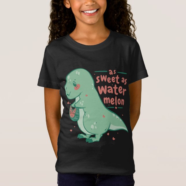 Camiseta Dulce Tyrannosaurus Rex Watermelon Personalizado C (Anverso)