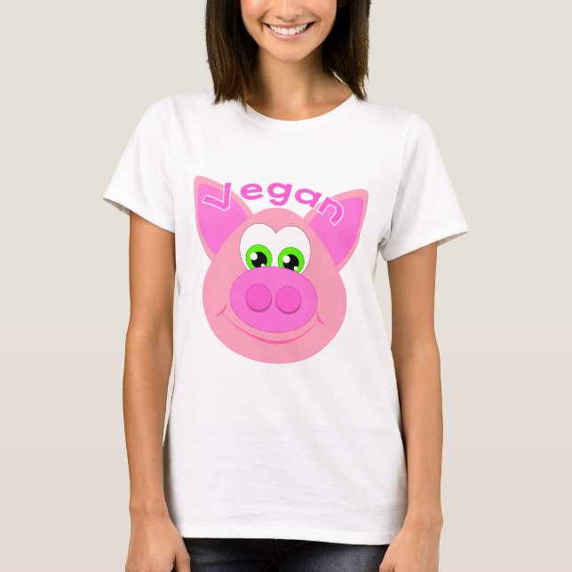 Camiseta Dulce Vegan cerdo/Pig/Go Vegan (Anverso)