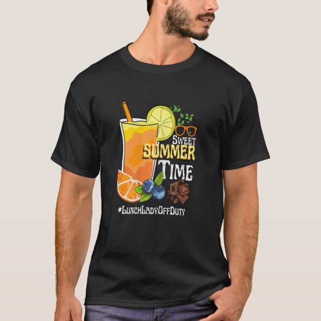 Camiseta Dulce verano Naranja Jugo Lunch Lady O (Anverso)